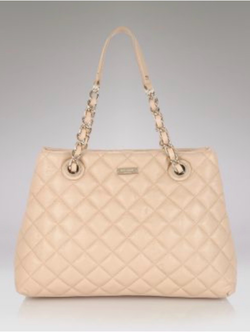 kate spade Quilted Beige/Cream Chain-Handled Shoulder Bag